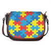 Autism Awareness Pattern Print Saddle Bag