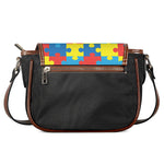 Autism Awareness Pattern Print Saddle Bag