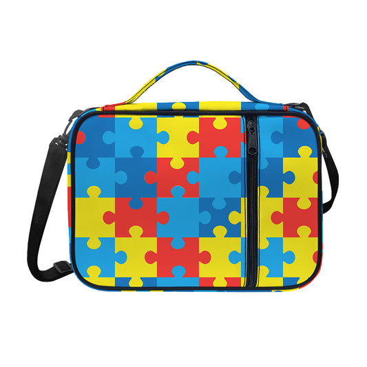 Autism Awareness Pattern Print Shoulder Strap Bible Bag