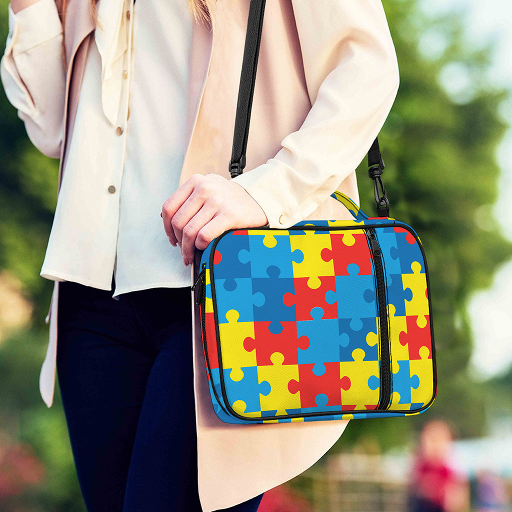Autism Awareness Pattern Print Shoulder Strap Bible Bag