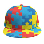 Autism Awareness Pattern Print Snapback Cap