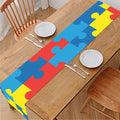 Autism Awareness Pattern Print Table Runner