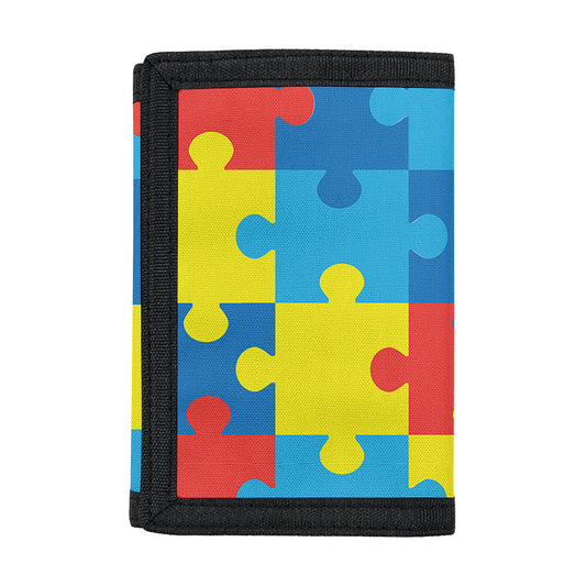 Autism Awareness Pattern Print Trifold Wallet