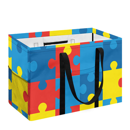 Autism Awareness Pattern Print Utility Tote Bag