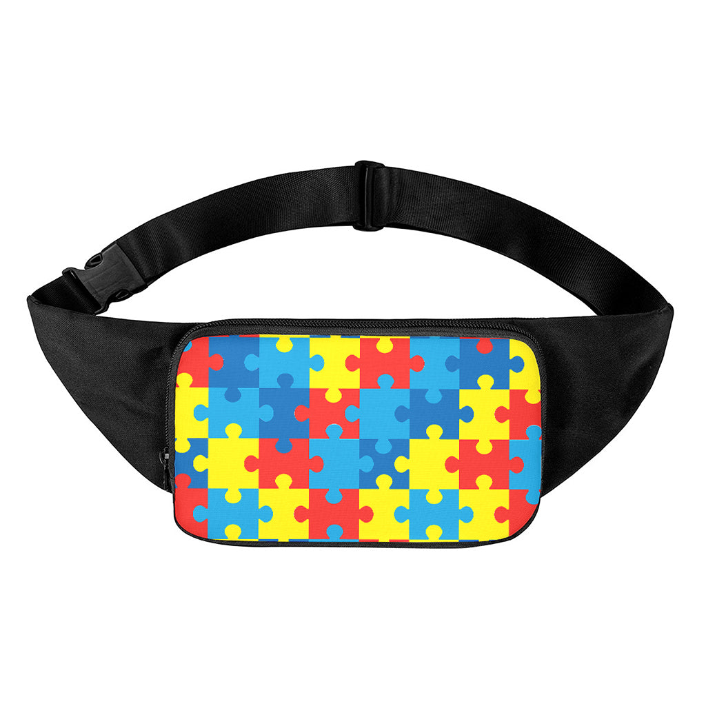 Autism Awareness Pattern Print Waist Bag