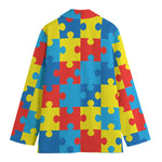 Autism Awareness Pattern Print Women's Blazer