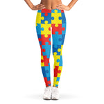 Autism Awareness Pattern Print Women's Leggings