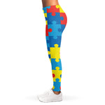 Autism Awareness Pattern Print Women's Leggings