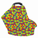 Autism Awareness Puzzle Pattern Print Baby Seat Cover