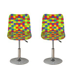 Autism Awareness Puzzle Pattern Print Bar Stool Covers