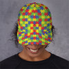 Autism Awareness Puzzle Pattern Print Baseball Cap