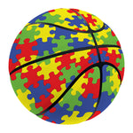 Autism Awareness Puzzle Pattern Print Basketball