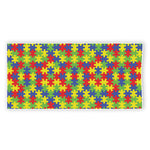 Autism Awareness Puzzle Pattern Print Beach Towel