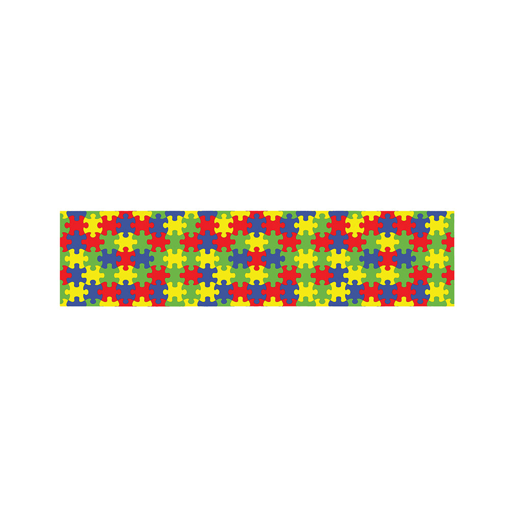 Autism Awareness Puzzle Pattern Print Bed Runner