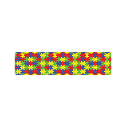 Autism Awareness Puzzle Pattern Print Bed Runner
