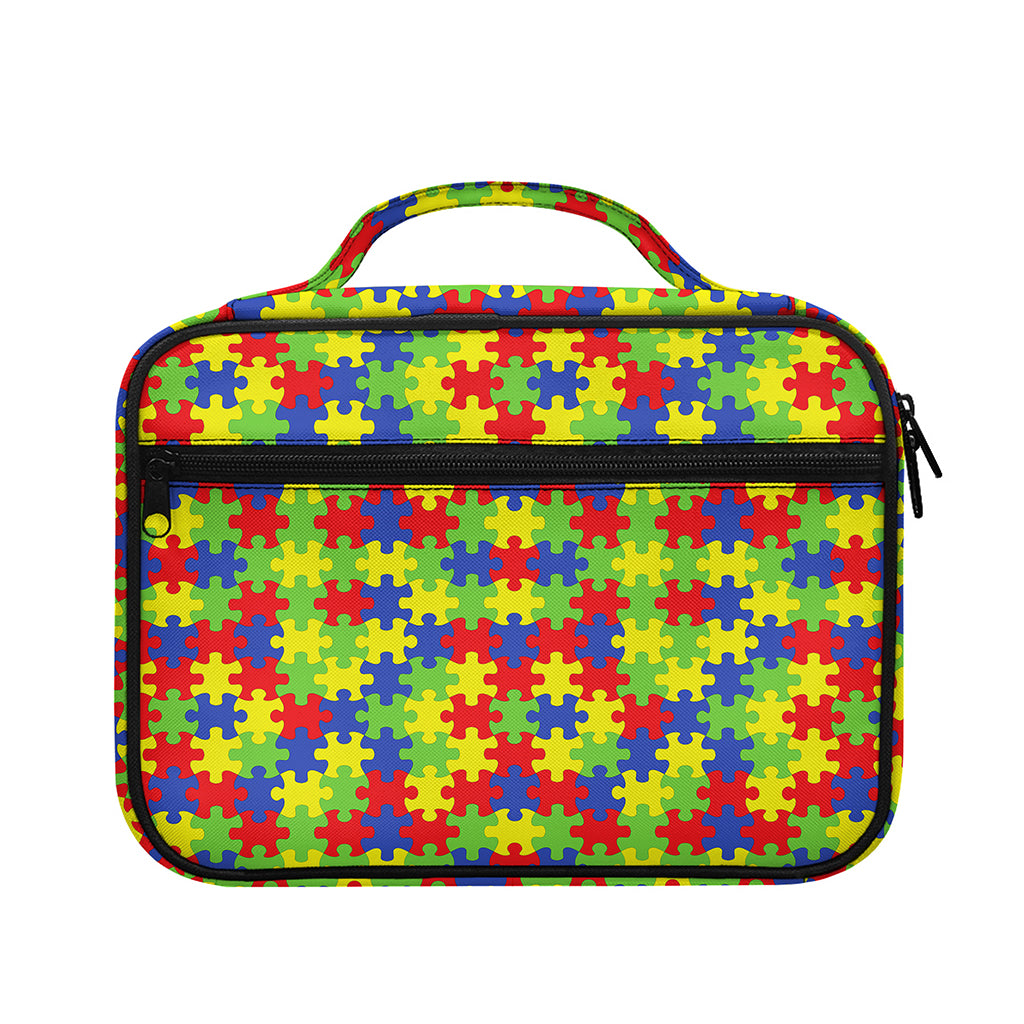 Autism Awareness Puzzle Pattern Print Briefcase Bible Bag