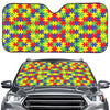 Autism Awareness Puzzle Pattern Print Car Windshield Sun Shade