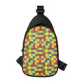Autism Awareness Puzzle Pattern Print Sling Bag