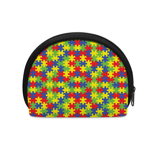 Autism Awareness Puzzle Pattern Print Coin Purse