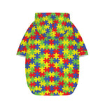 Autism Awareness Puzzle Pattern Print Dog Zip Up Hoodie