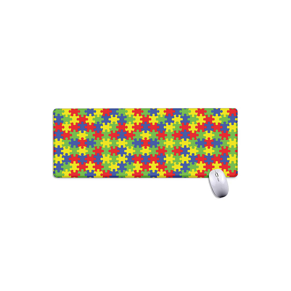 Autism Awareness Puzzle Pattern Print Extended Mouse Pad