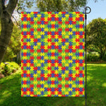 Autism Awareness Puzzle Pattern Print Garden Flag