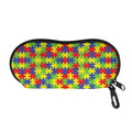 Autism Awareness Puzzle Pattern Print Glasses Case