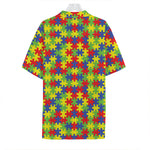 Autism Awareness Puzzle Pattern Print Hawaiian Shirt