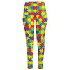 Autism Awareness Puzzle Pattern Print High-Waisted Pocket Leggings