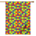 Autism Awareness Puzzle Pattern Print House Flag