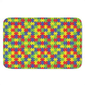 Autism Awareness Puzzle Pattern Print Indoor Door Mat