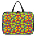 Autism Awareness Puzzle Pattern Print Laptop Sleeve With Handle
