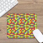 Autism Awareness Puzzle Pattern Print Mouse Pad
