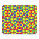 Autism Awareness Puzzle Pattern Print Mouse Pad
