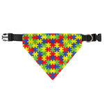Autism Awareness Puzzle Pattern Print Over The Collar Dog Bandana