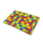 Autism Awareness Puzzle Pattern Print Pet Cooling Mat Cover