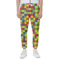 Autism Awareness Puzzle Pattern Print Joggers