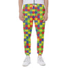 Autism Awareness Puzzle Pattern Print Scuba Joggers