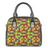 Autism Awareness Puzzle Pattern Print Shoulder Handbag