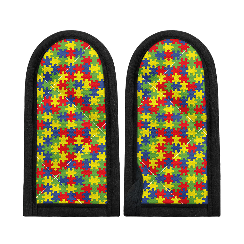 Autism Awareness Puzzle Pattern Print Skillet Handle Cover
