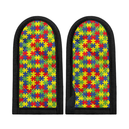 Autism Awareness Puzzle Pattern Print Skillet Handle Cover