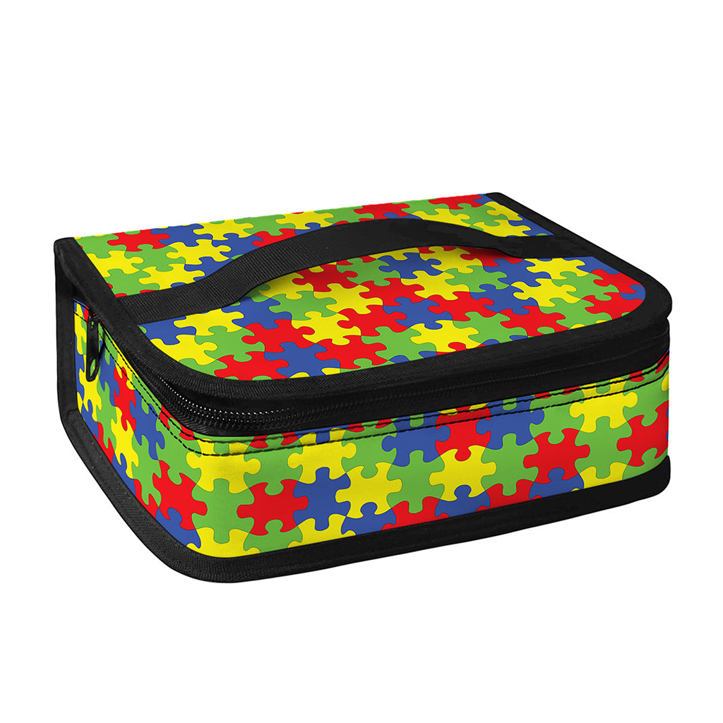 Autism Awareness Puzzle Pattern Print Small Lunch Bag