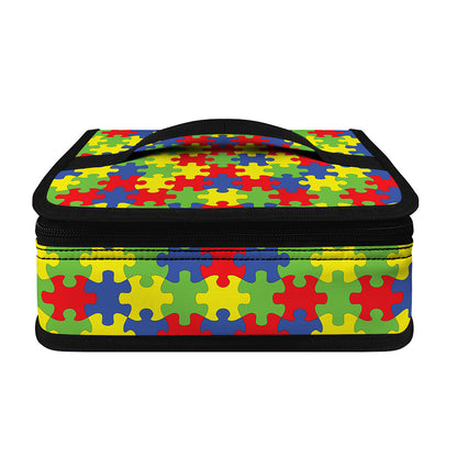 Autism Awareness Puzzle Pattern Print Small Lunch Bag
