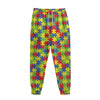 Autism Awareness Puzzle Pattern Print Sweatpants