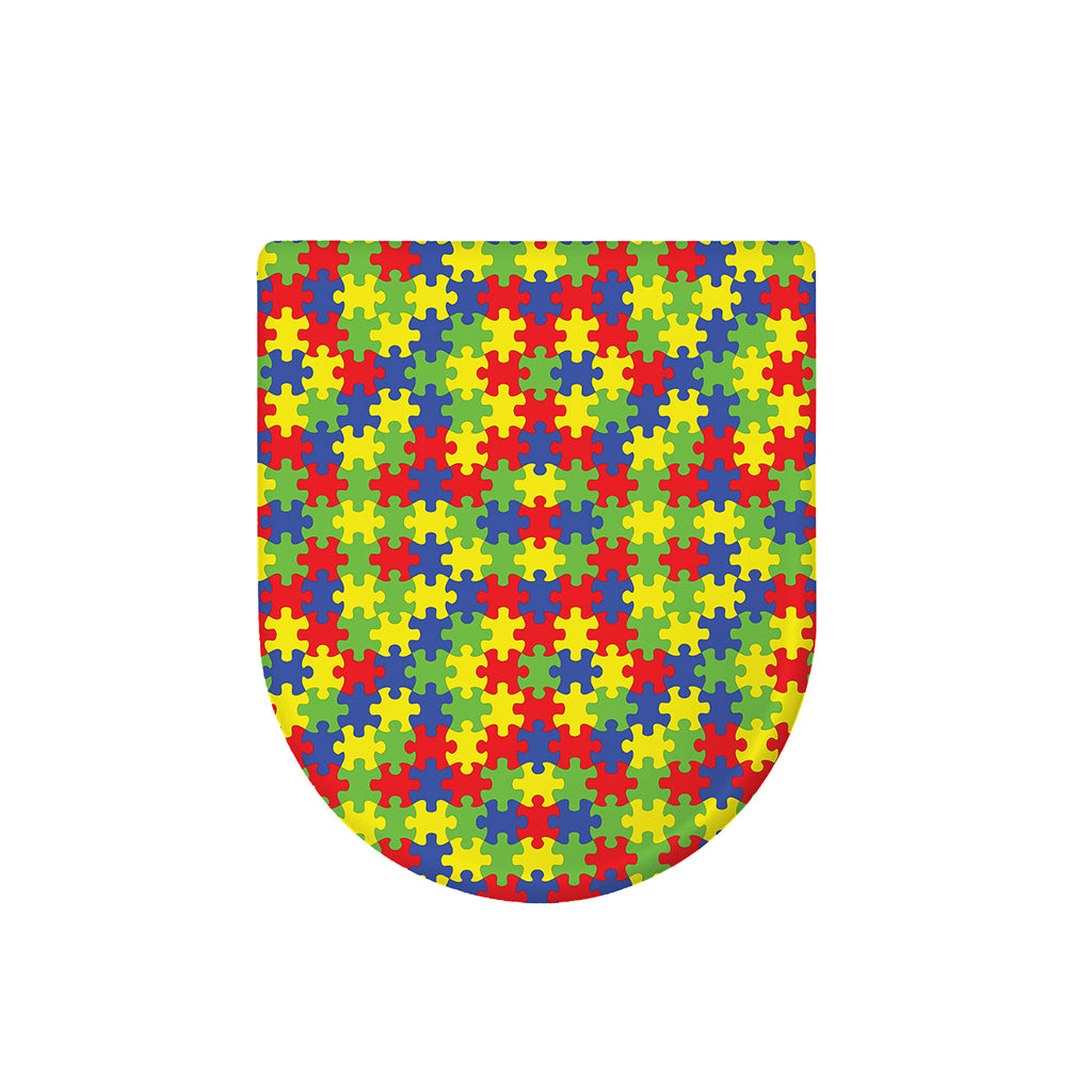Autism Awareness Puzzle Pattern Print Toilet Lid Cover