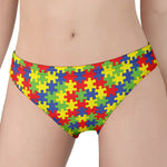 Autism Awareness Puzzle Pattern Print Women's Panties