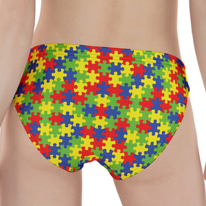 Autism Awareness Puzzle Pattern Print Women's Panties