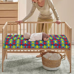 Autism Awareness Puzzle Print Baby Crib Sheet