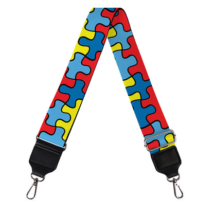 Autism Awareness Puzzle Print Bag Strap