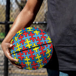 Autism Awareness Puzzle Print Basketball